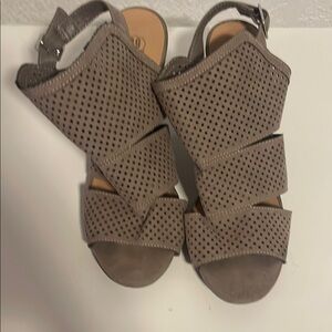 Route 66 Taupe Perforated Sandals
